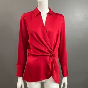 Vince Camuto Elegant Red Women's Wrap Top Size S